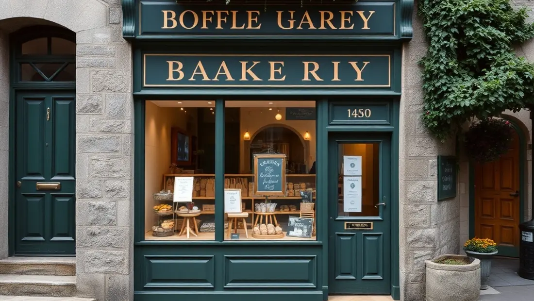 La boulangerie du bourg, dans sa rue de pierre.